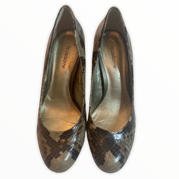 Liz Claiborne Snake Skin Classic Heels Pumps 7 1/2 - Picture 7 of 16